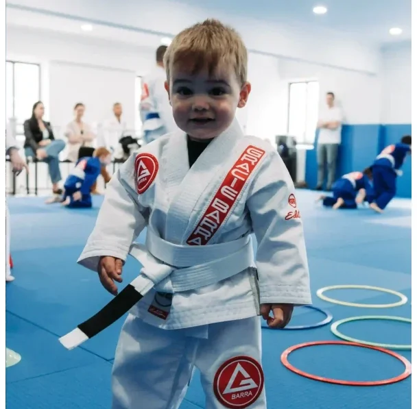 Young children participating in a Gracie Barra Andover Jiu-Jitsu class