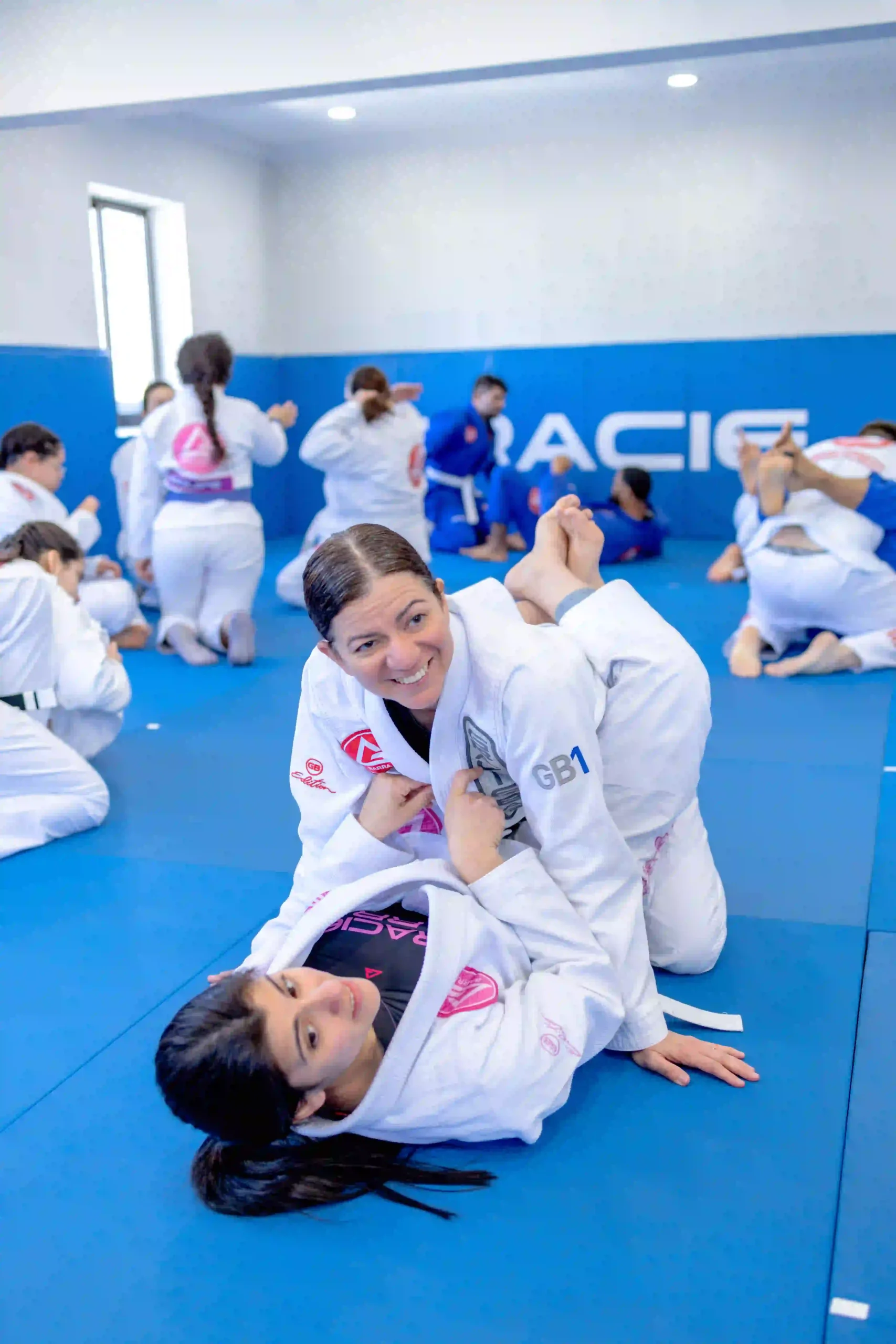 Women's grappling class at Gracie Barra Andover
