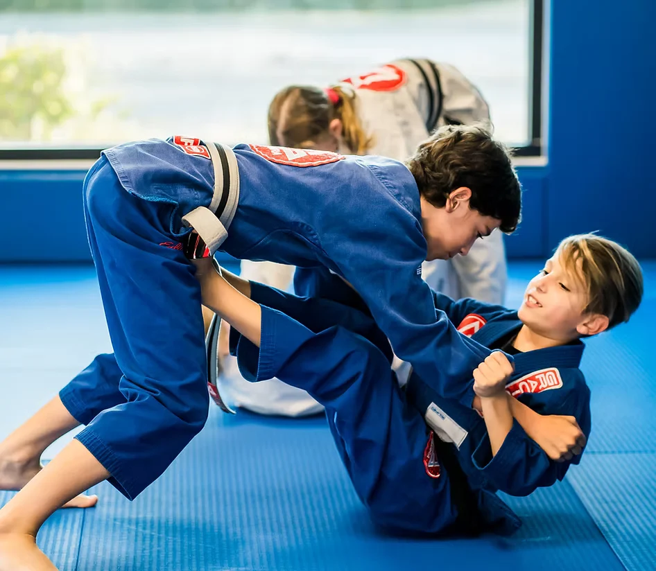 Kids and teens Jiu‑Jitsu class at Gracie Barra Andover